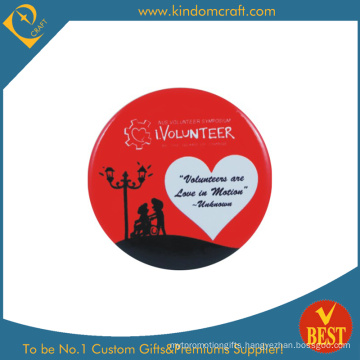 Volunteer Tin Button Badge in Cheap Price